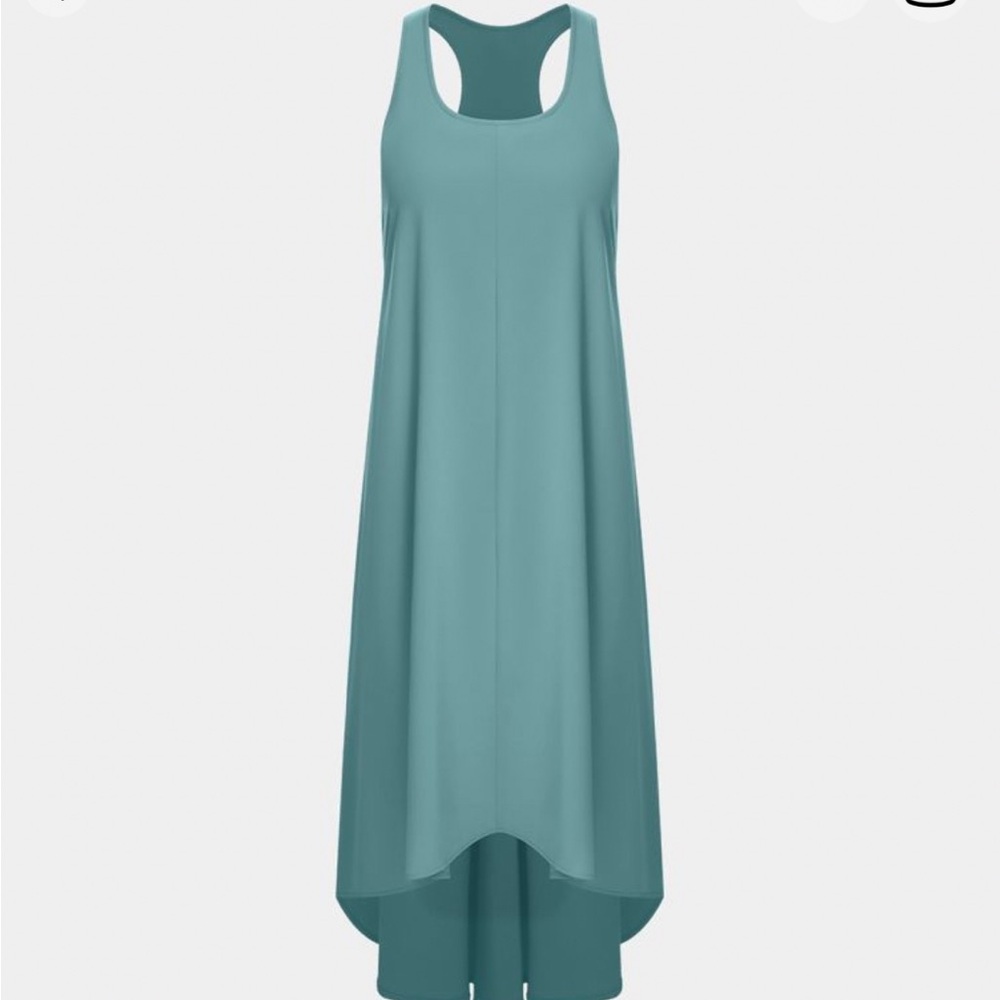 Halara Breezeful side pockets, racer back, high low flowy midi quick dry dress